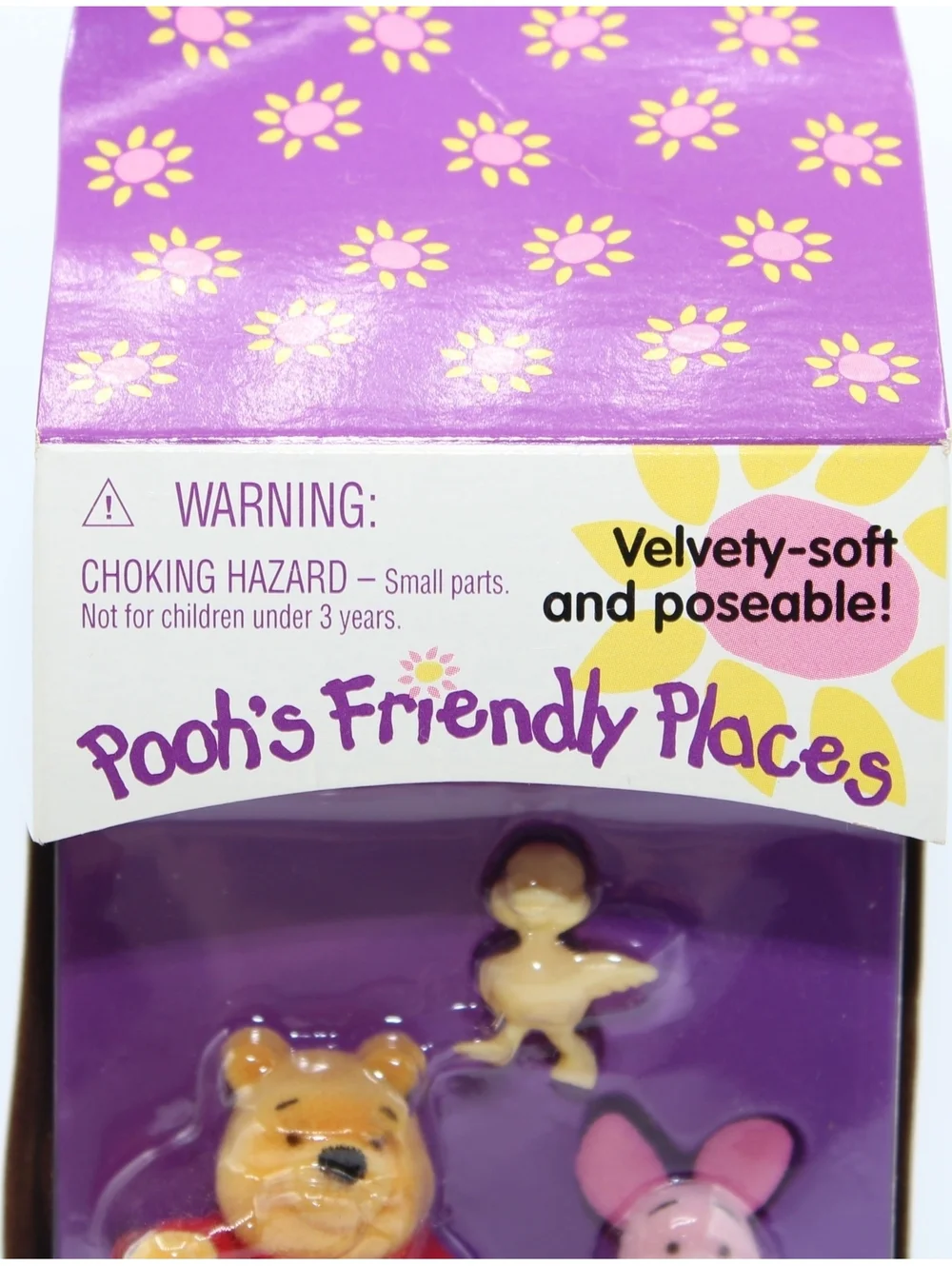 Disney Pooh's Friendly Places Winnie the Pooh Piglet Flocked Figure Mattel 21818